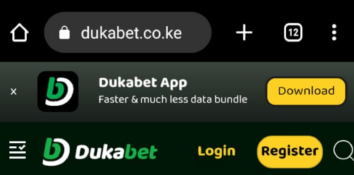 Dukabet App download icon from mobile website