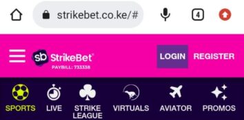 StrikeBet Mobile website Homepage