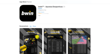 Página da aplicação Bwin na App Store