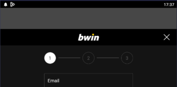 App Bwin: Formulário de registo