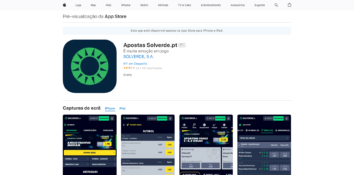 Página do Solverde app na App Store