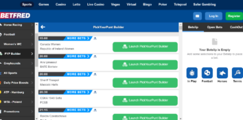 Football matches with Bet Builder