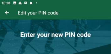 Entering a pin code
