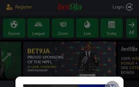 New Bet9ja mobile version - main page