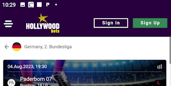 Bet builder tab on a match page