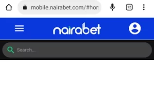 Homepage of the Nairabet mobile version