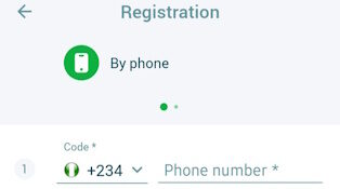 22Bet 'By Phone' Registration Method