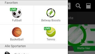 Betway Sportwetten App Sportarten