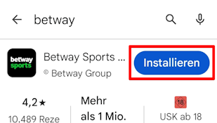 Betway Sportwetten App auf Android installieren