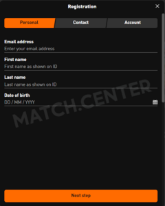 All new customers of LiveScore Bet must fill in their personal information