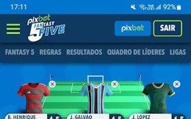 Futebol de fantasia uma das opções de bônus do Pixbet app.