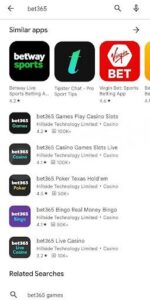 Finding the right bet365App in Google Play