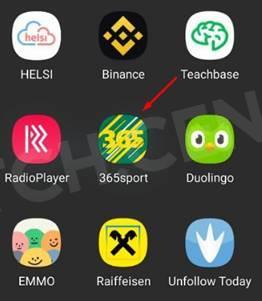 bet 365 App installed