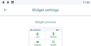 Widget settings