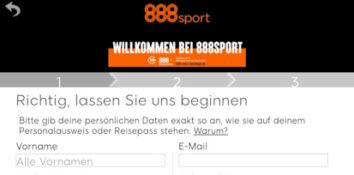 888Sport Registrierungsformular
