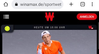 Winamax, Tennis Wetten angebot