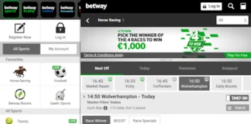Betway Horse race card