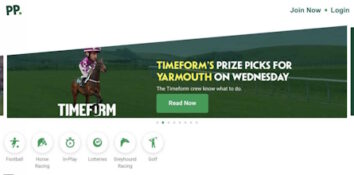 Paddy Power Horse racing page (app)