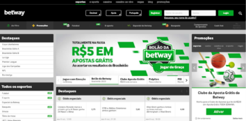 O site de apostas online Betway.