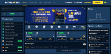 O site da casa de apostas e cassino online Estrela Bet