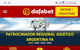 Site mobile da Dafabet.