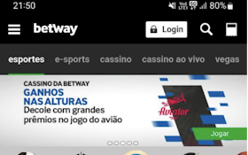 A tela principal do Betway App.