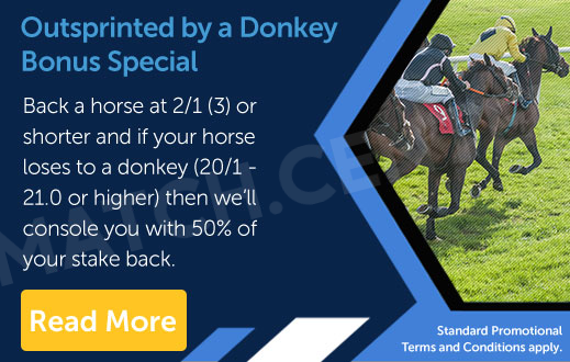Outsprinted by a Donkey Bonus Special promotion