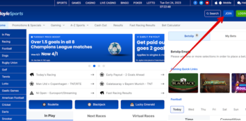 Sign up button on the desktop BoyleSports betting site