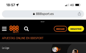 Versión móvil 888sport - Pantalla de inicio