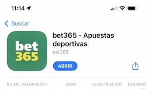 Búsqueda de Bet365 app en App Store