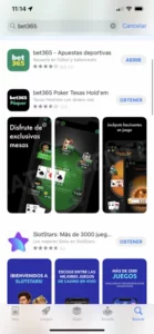 Aplicación de bet365 España en la App Store