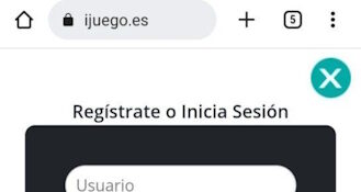 Ventana de autorización / registro en iJuego