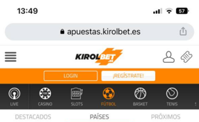 Versión móvil Kirolbet - Fútbol