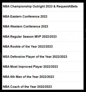Posibles apuestas para toda la temporada regular de la NBA