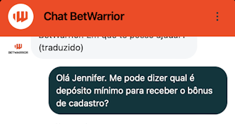 O suporte da Betwarrior Brasil não atende jogadores que não estejam cadastrados.