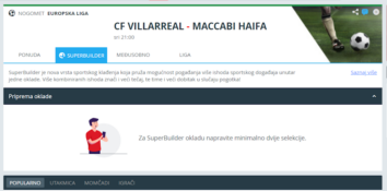 SuperBuilder u meču Cf Villarreal-Maccabi Haifa