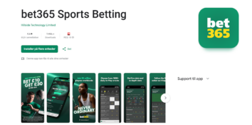 Bet365-applikationsside i Google Play
