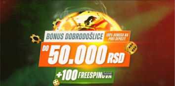 MaxBet bonus za nove igrače do 50.000 RSD + 100 besplatnih spinova
