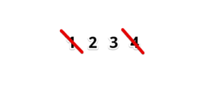 Для каждой выигрышной ставки вы вычеркиваете два числа в в начале и в конце ряда.