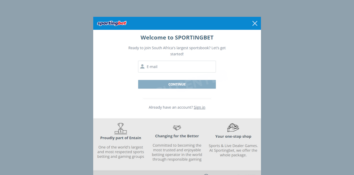 First stage of SportingBet register process