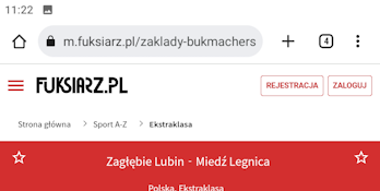 Strona meczu Ekstraklasy