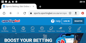 Sportingbet app homepage