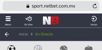 Web movil de Netbet Sport