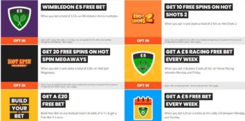 SportNation's selection of bonuses: reward points and other free bets