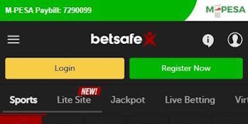 Betsafe home page