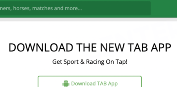 “Download the new TAB app” button.