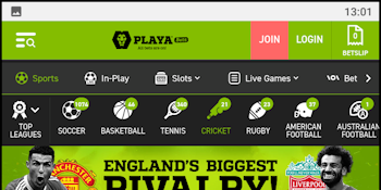 Outright cricket betting in the Playabets app