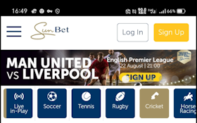 Cricket betting in the Sunbet app