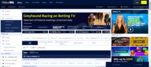 William Hill greyhound racing betting site