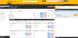 Betfair back bet on the Italians to win the match 